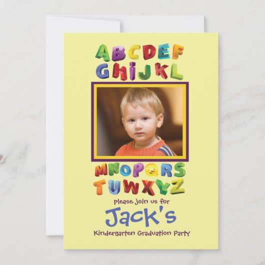 Fotouitnodiging van ABC Kaart (Voorkant)