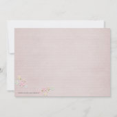 Fotouitnodiging van meisje met flitsdansoverweging kaart (Achterkant)