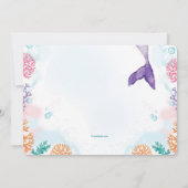 Fotouitnodiging van Mermaid Party Kaart (Achterkant)