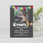 Fotouitnodiging van Shepherd Dog Birthday Kaart (Staand voorkant)