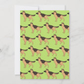 Fotouitnodiging van Shepherd Dog Birthday Kaart (Achterkant)