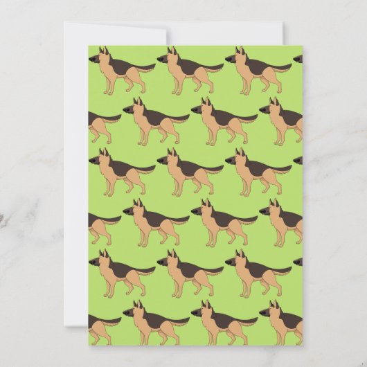 Fotouitnodiging van Shepherd Dog Birthday Kaart (Achterkant)