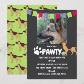 Fotouitnodiging van Shepherd Dog Birthday Kaart (Voorkant / Achterkant)