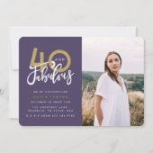 Fotouitnodiging voor 40 en geweldige verjaardagsfe kaart (Voorkant)
