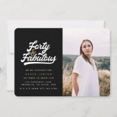 Fotouitnodiging voor 40 en geweldige verjaardagsfe kaart (Voorkant)