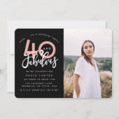 Fotouitnodiging voor 40 en geweldige verjaardagsfe kaart (Voorkant)