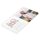 Fotouitnodiging voor 40 en geweldige verjaardagsfe magneet (Linkerzijde)