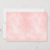 Fotouitnodiging voor baby shower met roze wilde bl kaart (Achterkant)