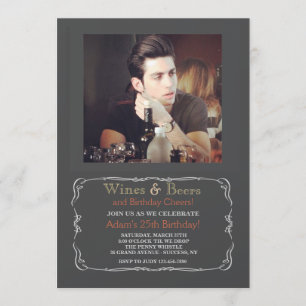 Fotouitnodiging voor Beer Party Kaart