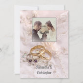 Fotouitnodiging voor bruiloft kaart (Achterkant)