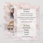 Fotouitnodiging voor bruiloft kaart (Voorkant / Achterkant)