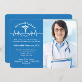 Fotouitnodiging voor Caduceus en Life Line Kaart (Voorkant / Achterkant)