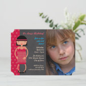 Fotouitnodiging voor Charleston Chic Birthday Kaart (Staand voorkant)