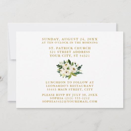 Fotouitnodiging voor de eerste Heilige Commune Gre (Achterkant)