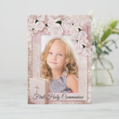 Fotouitnodiging voor de eerste Heilige Communie Kaart (Staand voorkant)