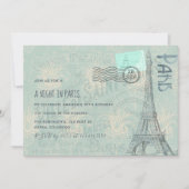 Fotouitnodiging voor de partij van Parijs met de t Kaart (Voorkant)