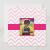 Fotouitnodiging voor een halve verjaardag roze mei kaart (Achterkant)