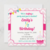 Fotouitnodiging voor een halve verjaardag roze mei kaart (Voorkant)