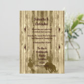 Fotouitnodiging voor een trouwe cowboy bruiloft kaart (Staand voorkant)