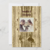 Fotouitnodiging voor een trouwe cowboy bruiloft kaart (Achterkant)