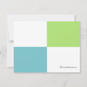 Fotouitnodiging voor groene en blauwe Teddy Bear Kaart (Achterkant)