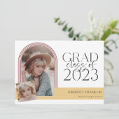 Fotouitnodiging voor hedendaags grafisch Afstudere Kaart (Staand voorkant)