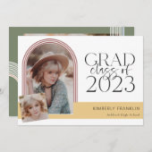 Fotouitnodiging voor hedendaags grafisch Afstudere Kaart (Voorkant / Achterkant)