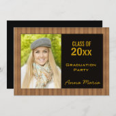 Fotouitnodiging voor Houten Grain Kaart (Voorkant / Achterkant)