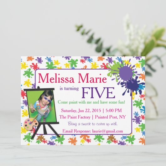 Fotouitnodiging voor pallet tekenen kaart (Staand voorkant)