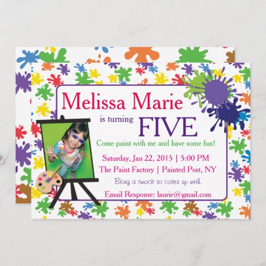 Fotouitnodiging voor pallet tekenen kaart (Voorkant / Achterkant)