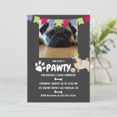 Fotouitnodiging voor Pug Dog Birthday Kaart (Staand voorkant)