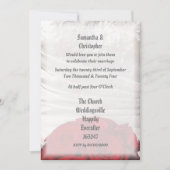 Fotouitnodiging voor Rode florale bouquet bruiloft Kaart (Voorkant)