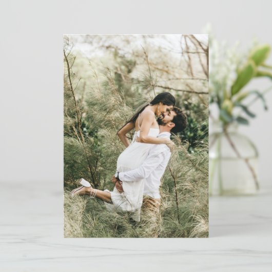 Fotouitnodiging voor Vellum Overlay Kaart (Staand voorkant)