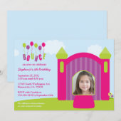 Fotouitnodiging voor verjaardagsfeest kaart (Voorkant / Achterkant)