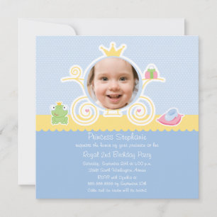 Fotouitnodiging voor verjaardagsfeestje prinses kaart