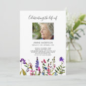 Fotouitnodiging voor Wildbloemen Life Kaart (Staand voorkant)