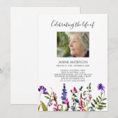 Fotouitnodiging voor Wildbloemen Life Kaart (Voorkant / Achterkant)