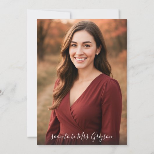 Fotouitnodigingen Herfst Vrijgezellenfeest Thema Kaart (Achterkant)