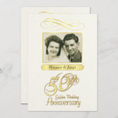 Fotouitnodigingen van de 50e Jubileum Kaart (Voorkant / Achterkant)