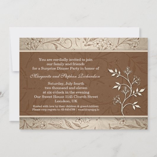 Fotouitnodigingen voor 40e trouwdag kaart (Achterkant)