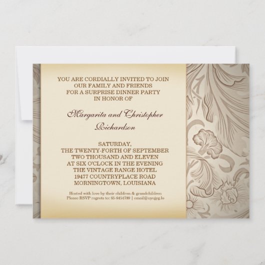 Fotouitnodigingen voor 40e trouwdag kaart (Achterkant)