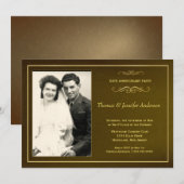 Fotouitnodigingen voor 50e bruiloft Jubileum Kaart (Voorkant / Achterkant)