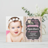 Fotouitnodigingen voor de verjaardag van Owl, meis Kaart (Staand voorkant)