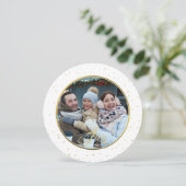 Fotovakantie met Chic Gold & White Joy Kaart (Staand voorkant)