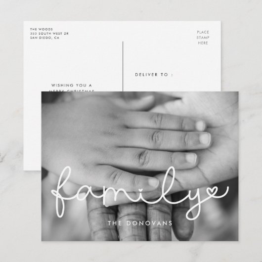 Fotovakantie met Cute-script Briefkaart (Voorkant / Achterkant)