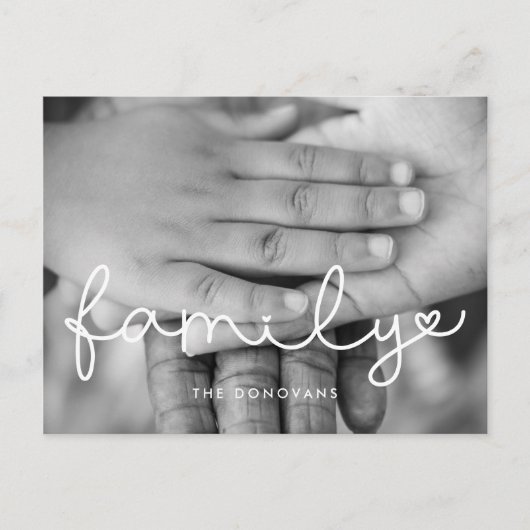 Fotovakantie met Cute-script Briefkaart (Voorkant)