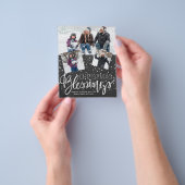 Fotovakantie met kerstbord flyer (Hand)