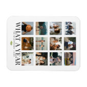 Fotovakantie van een jaar familie magneet (Horizontaal)