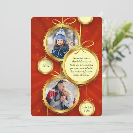 Fotovakantiekaart voor ornamenten kaart (Staand voorkant)