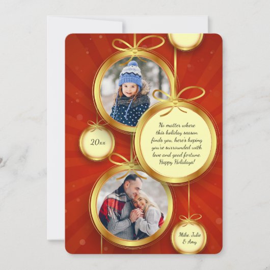 Fotovakantiekaart voor ornamenten kaart (Voorkant)